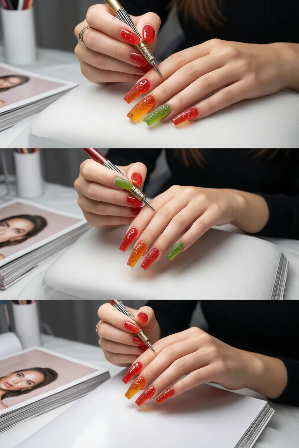 3D gummy nails