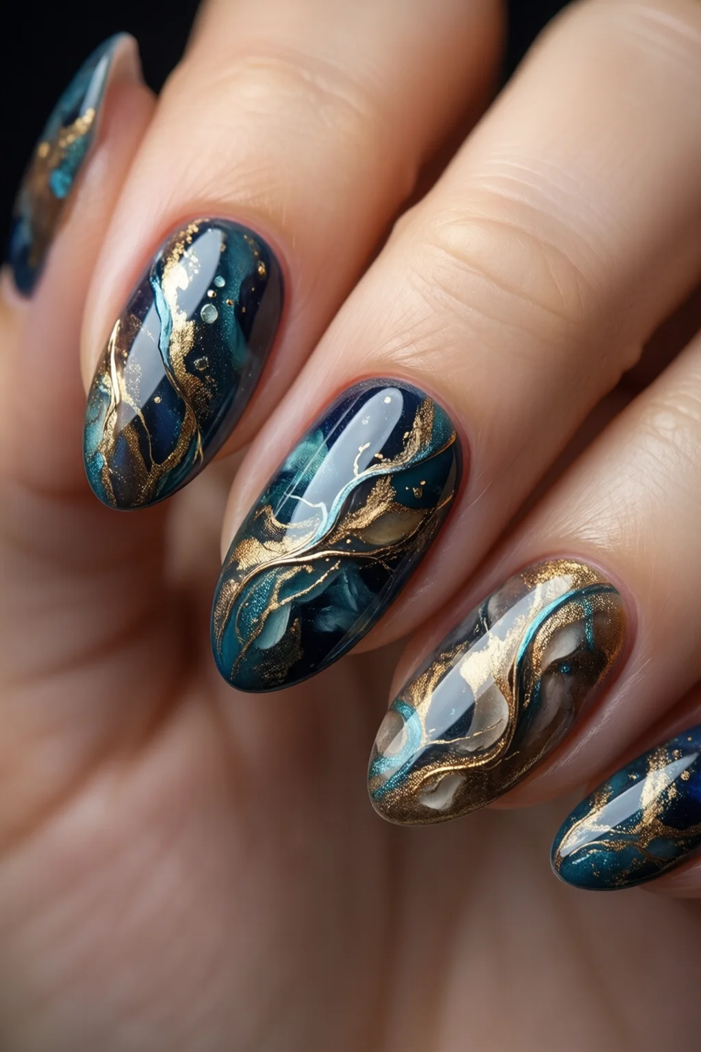 abstract nail art
