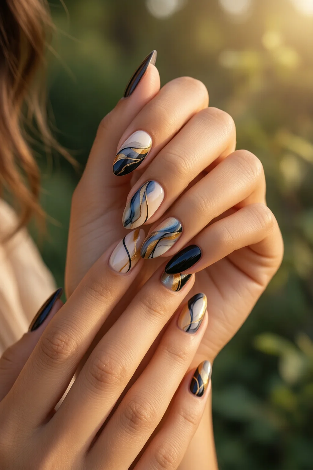abstract nail art