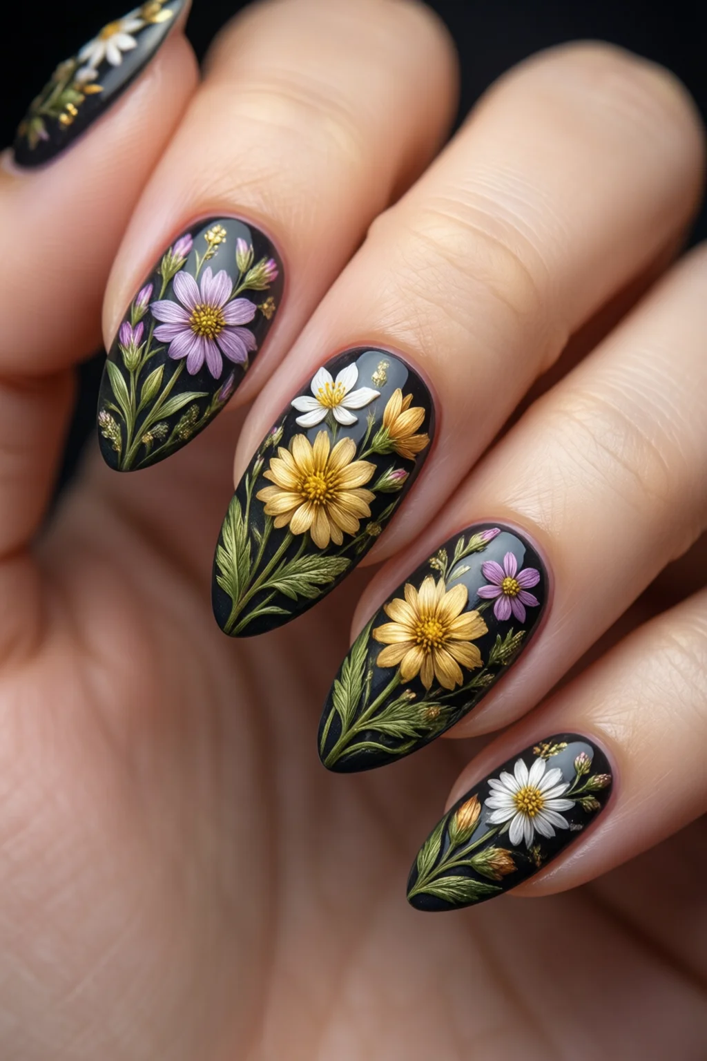 blooming botanical nails
