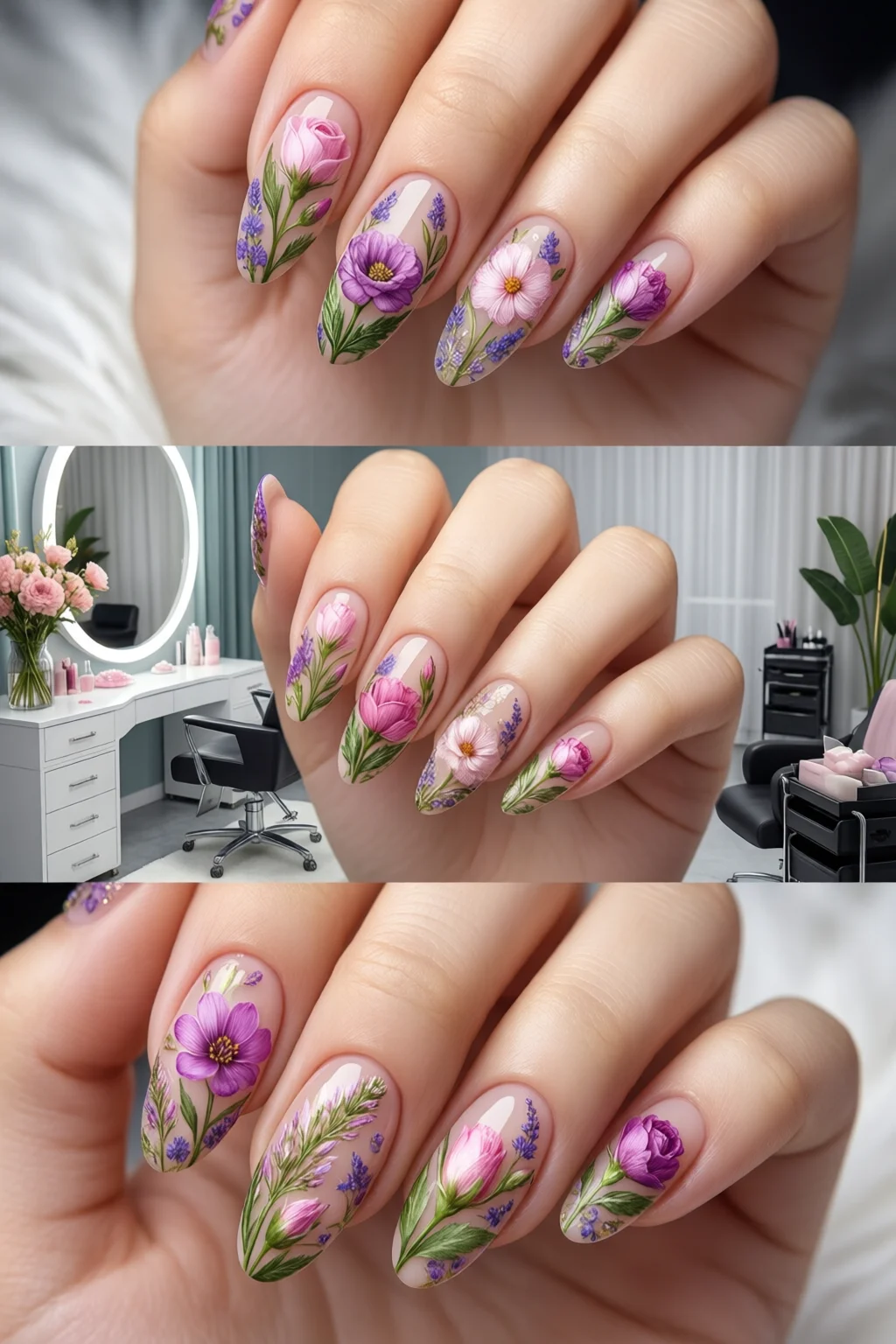 blooming botanical nails