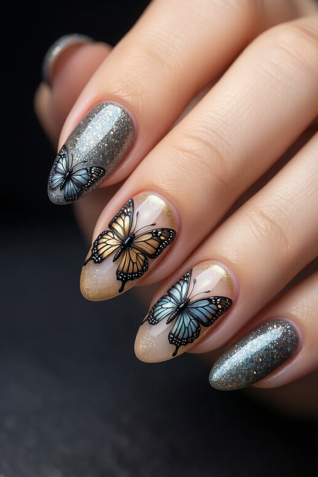 butterfly nail art
