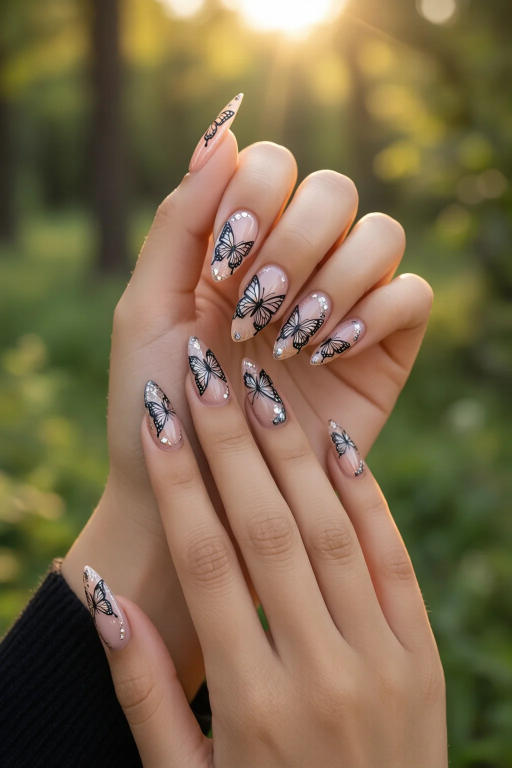 butterfly nail art