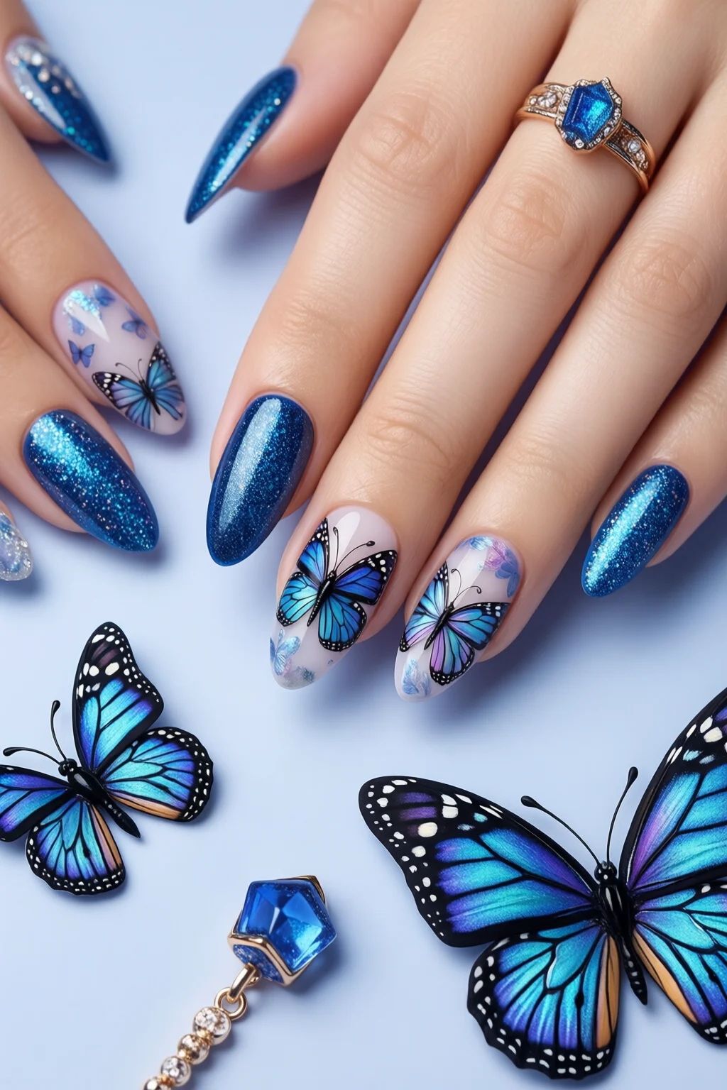 butterfly nail art