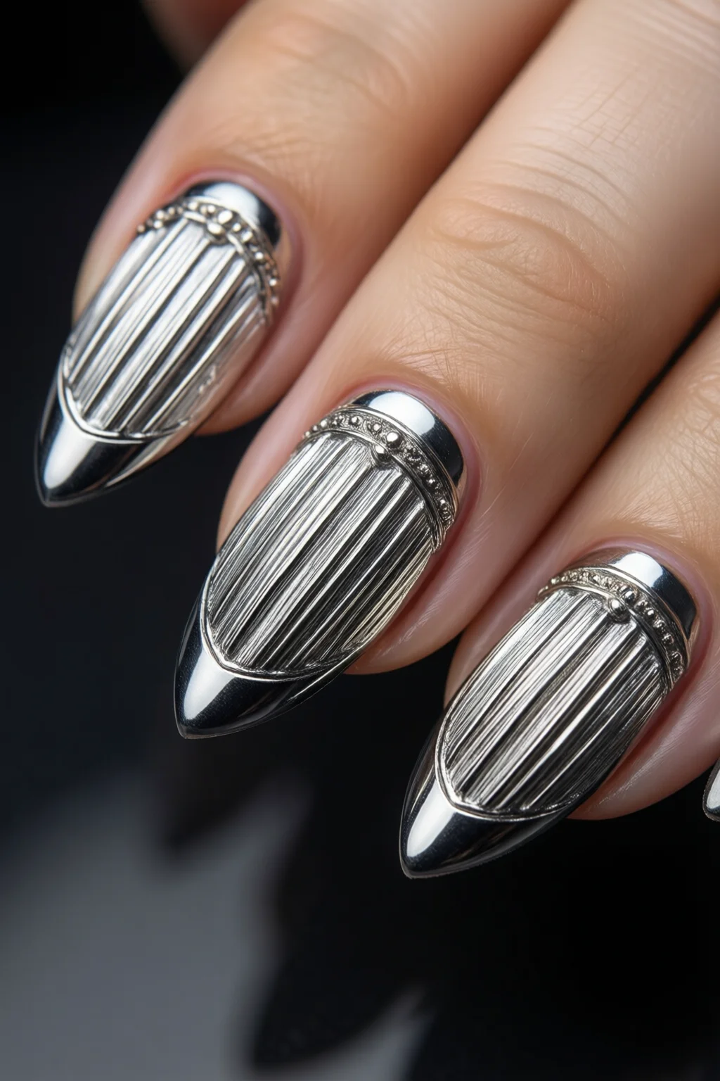 chrome French tips