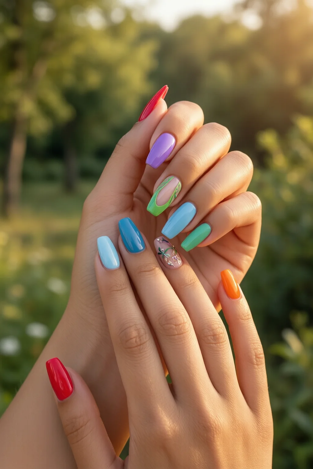colored French tips
