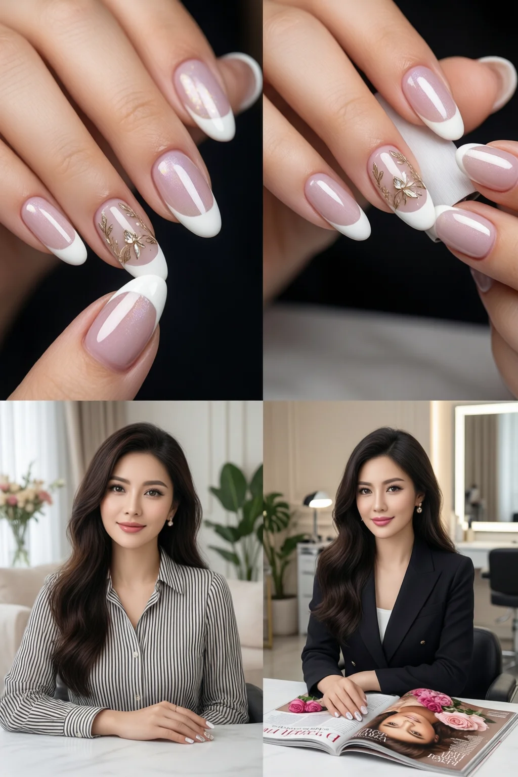 French manicure at home