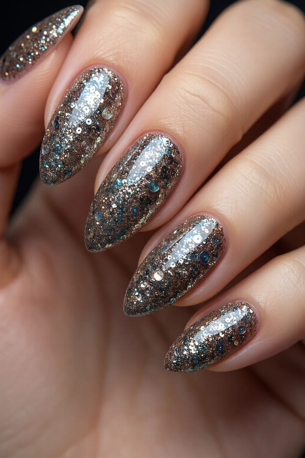 glitter nails