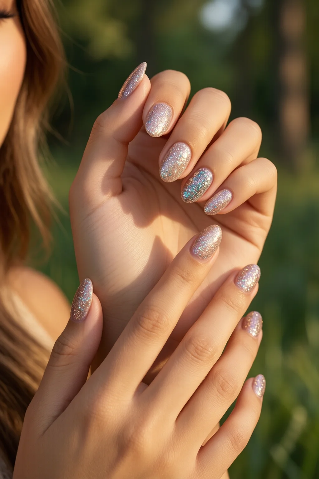 glitter nails