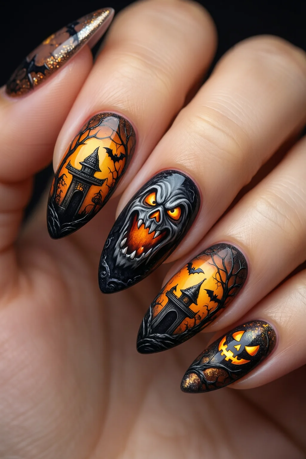 Halloween nail art