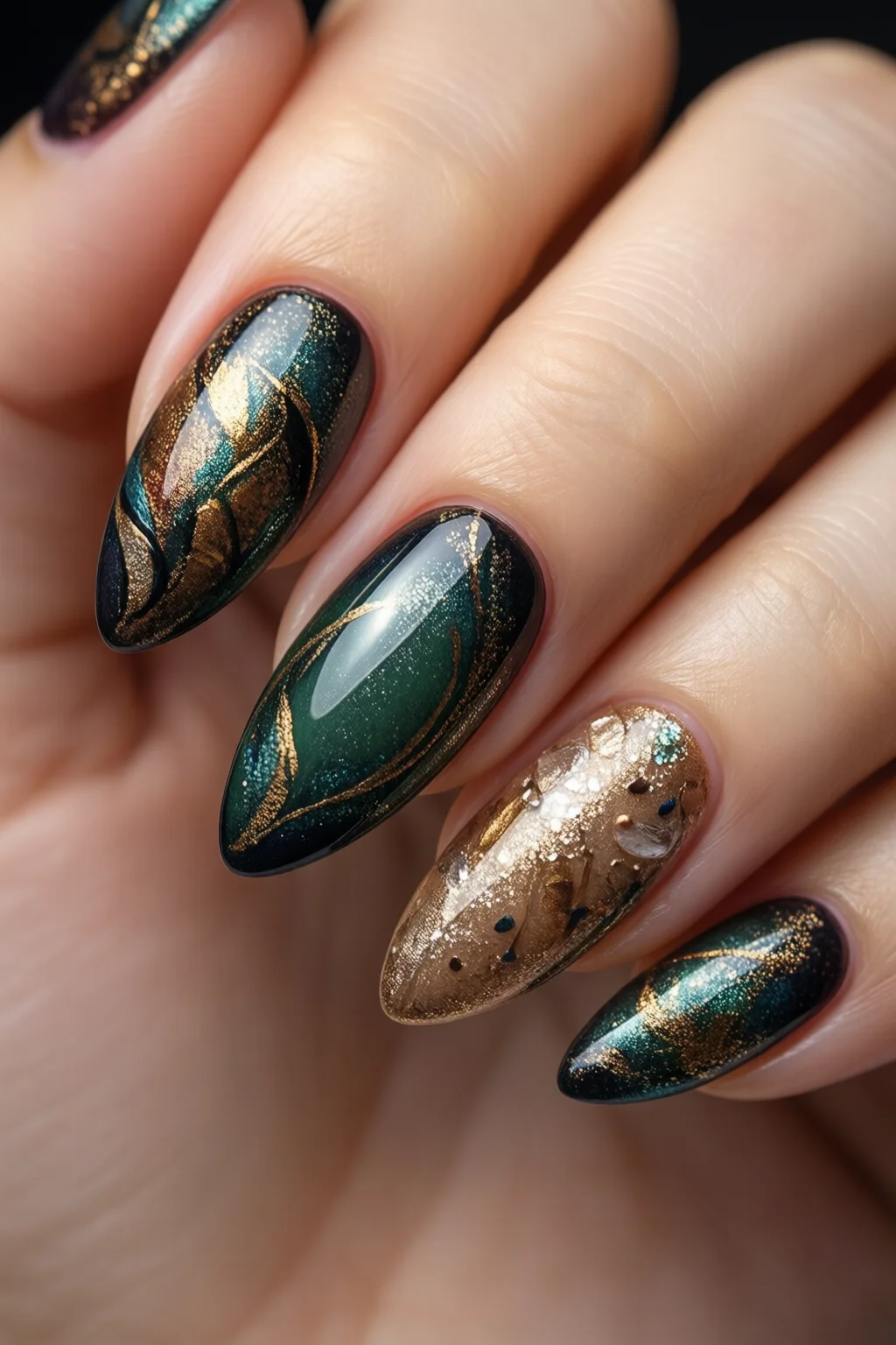 hand painted nail art