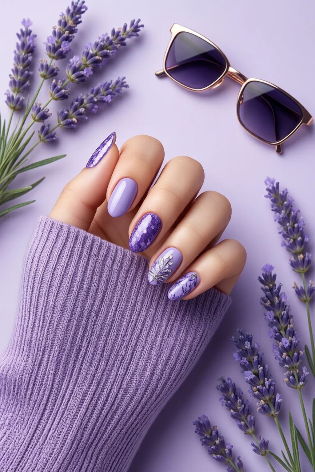 lavender nails