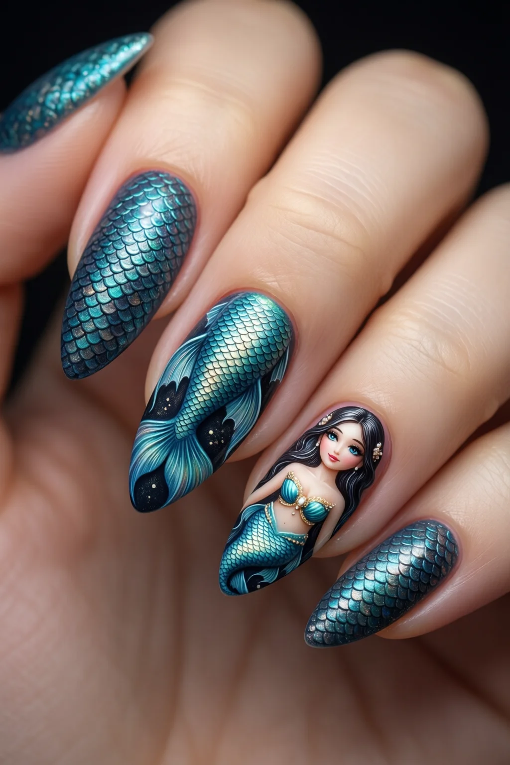 mermaid nails