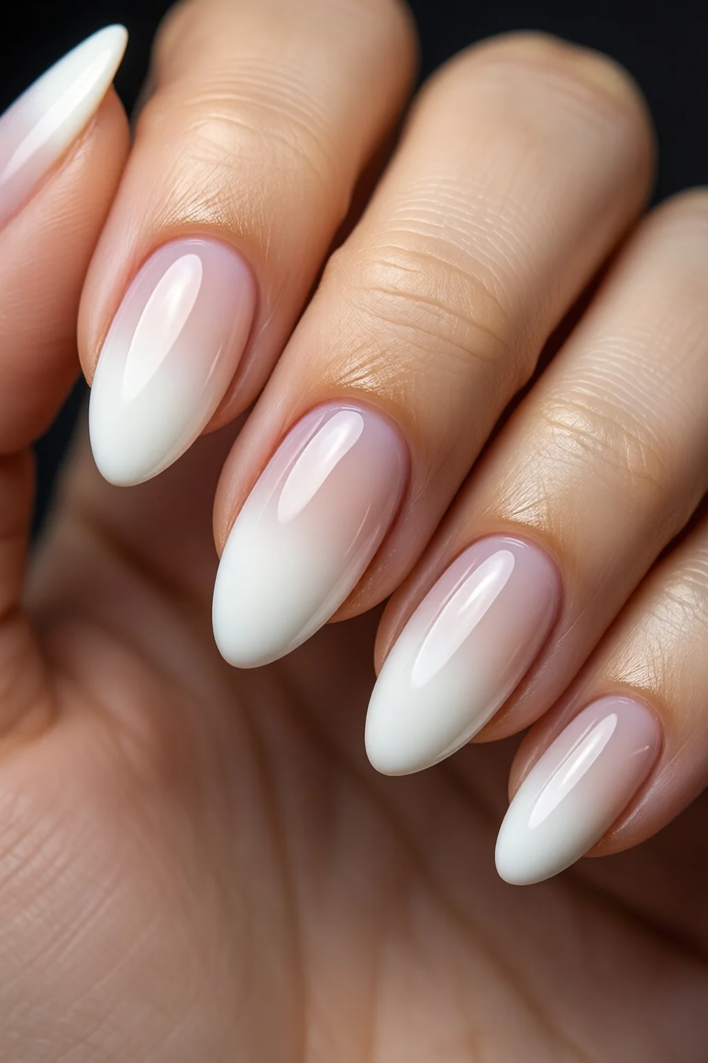 milky French tips
