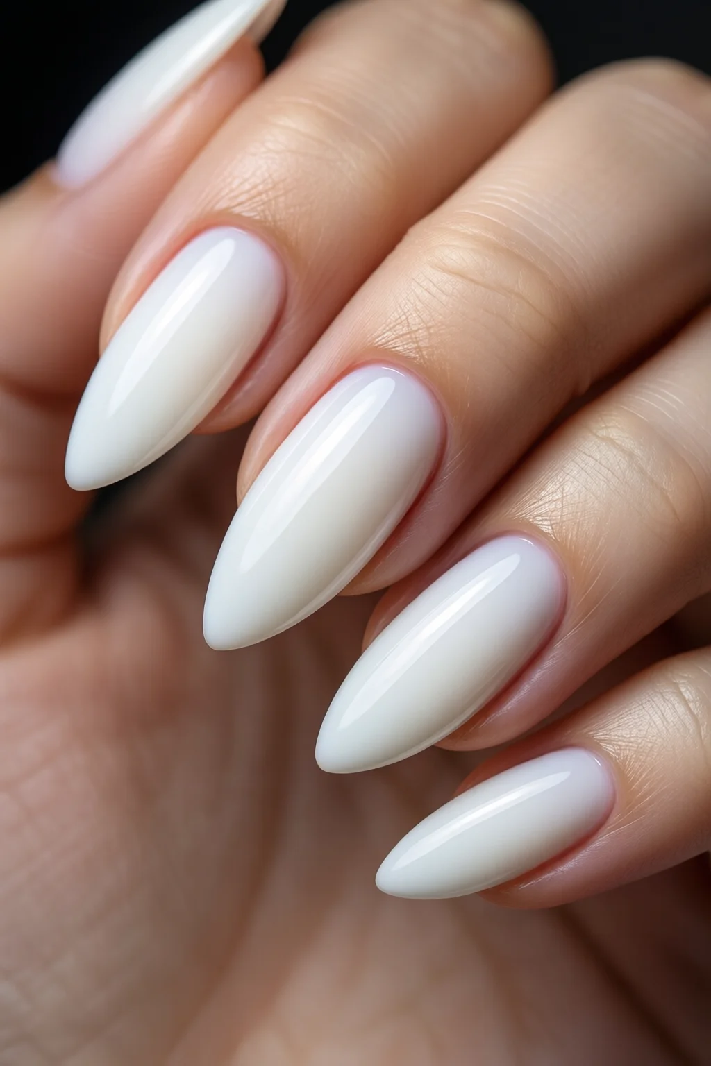 milky nails
