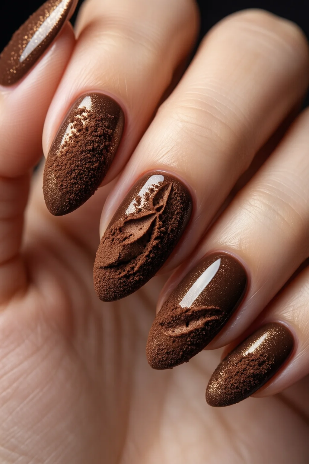 mocha mousse nails