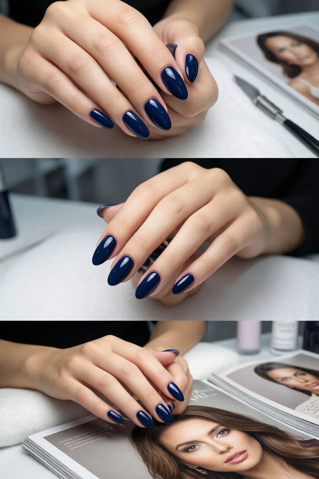 navy blue nails