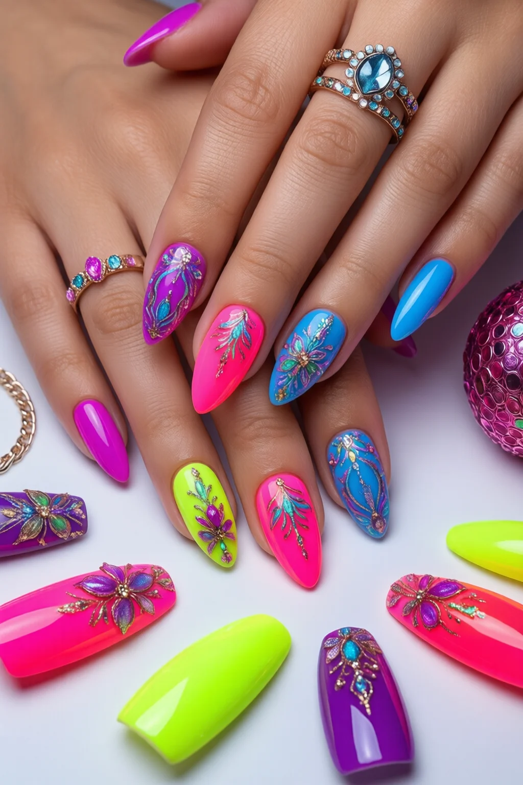 neon nails