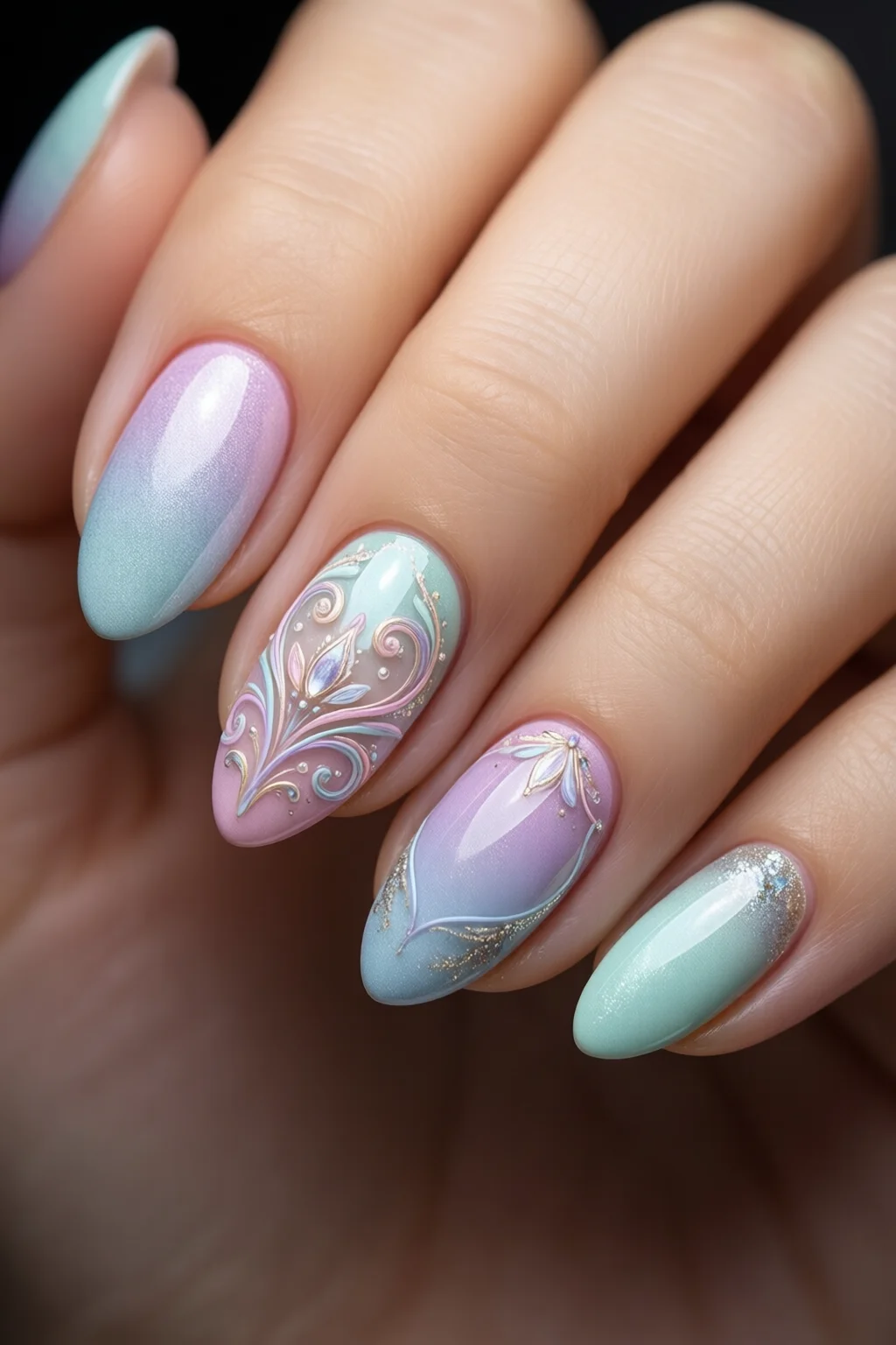 pastel nails