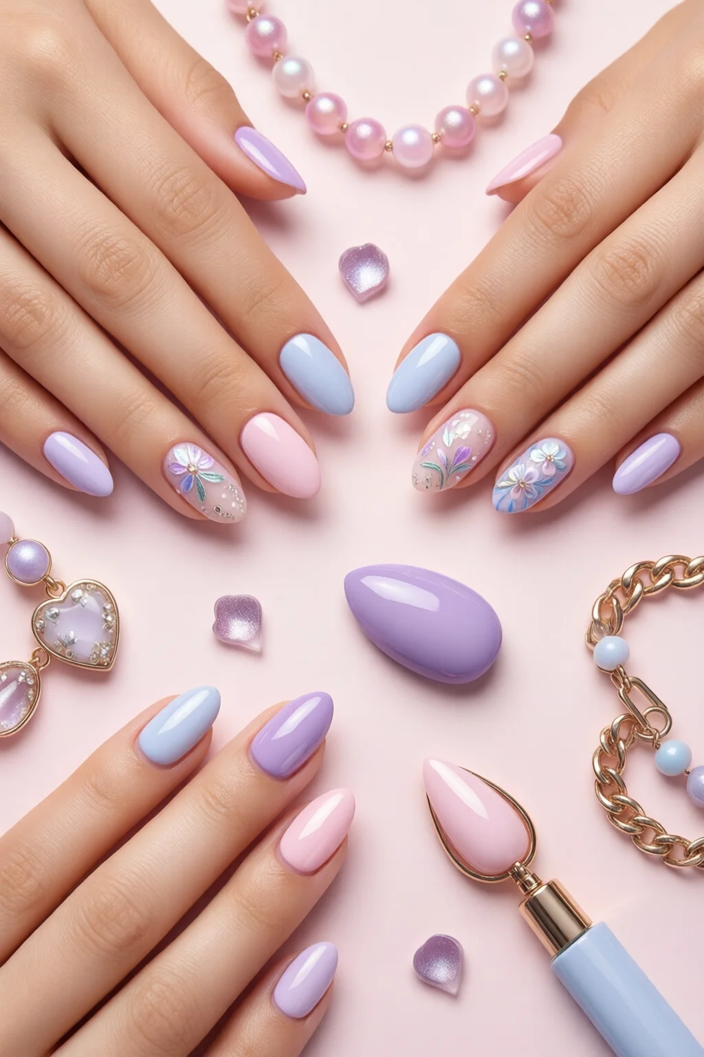 pastel nails