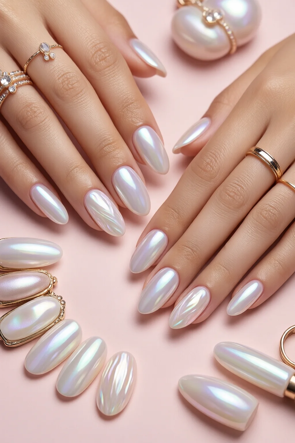 pearlescent nails