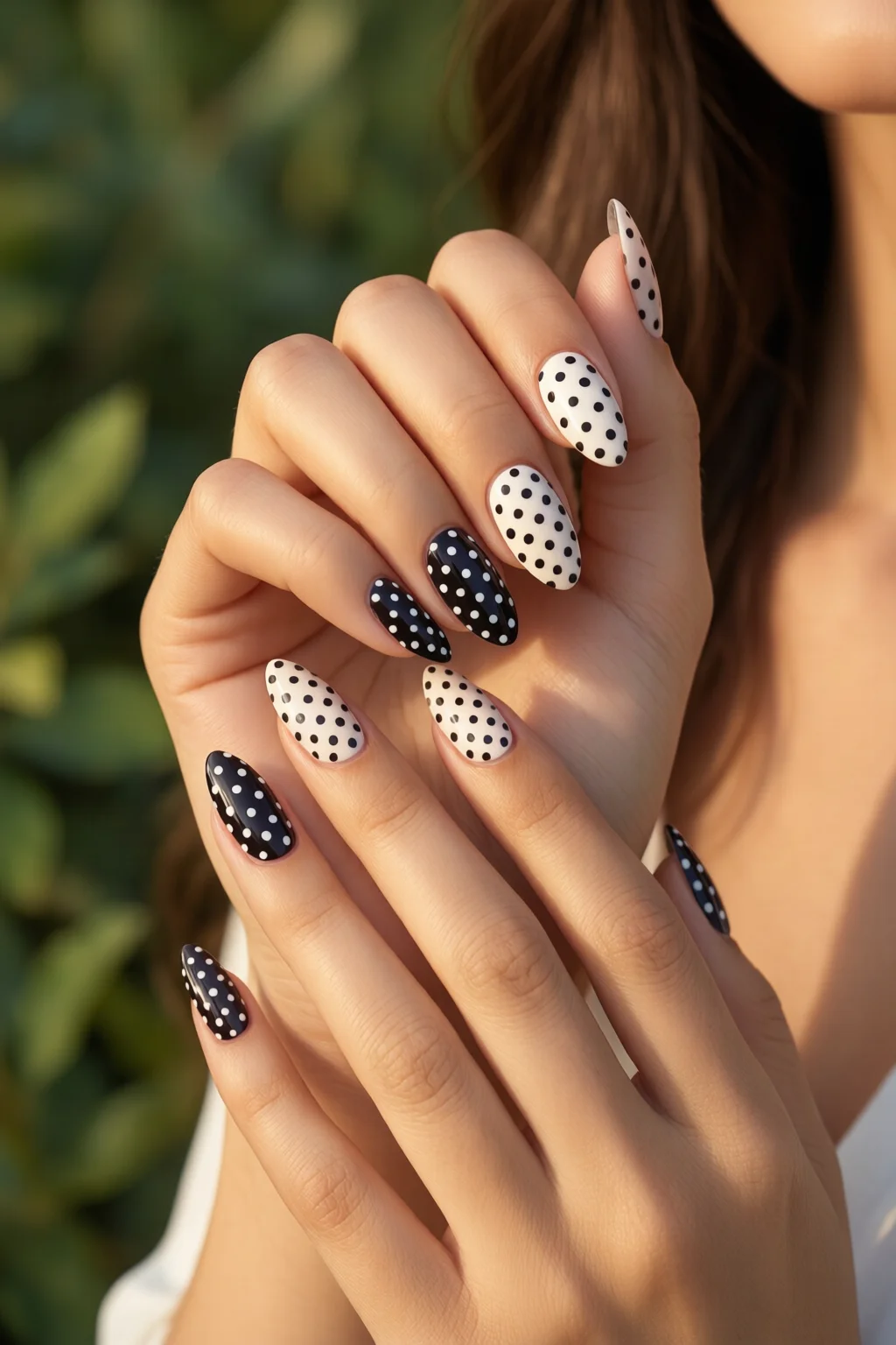 polka dot nails
