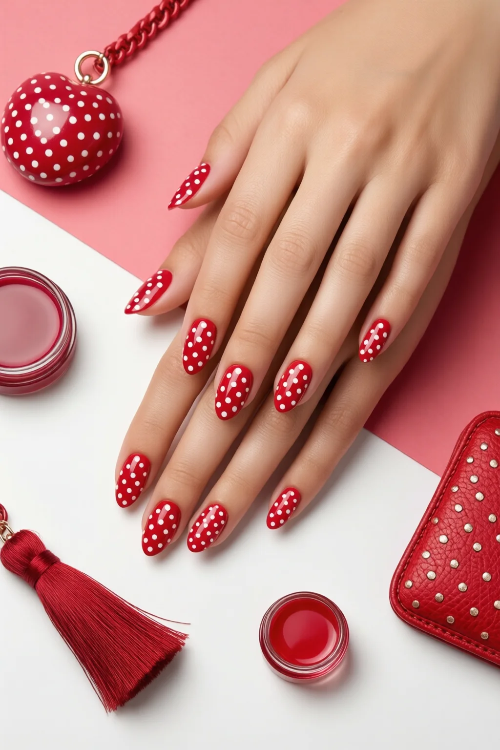 polka dot nails