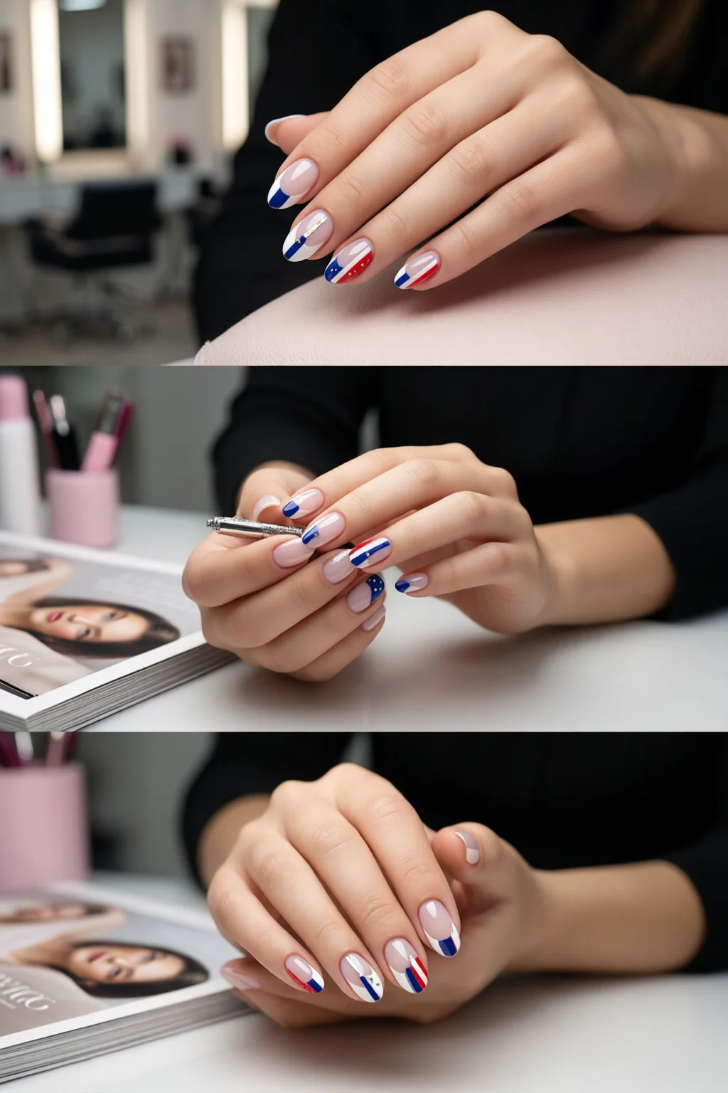 reverse French manicure
