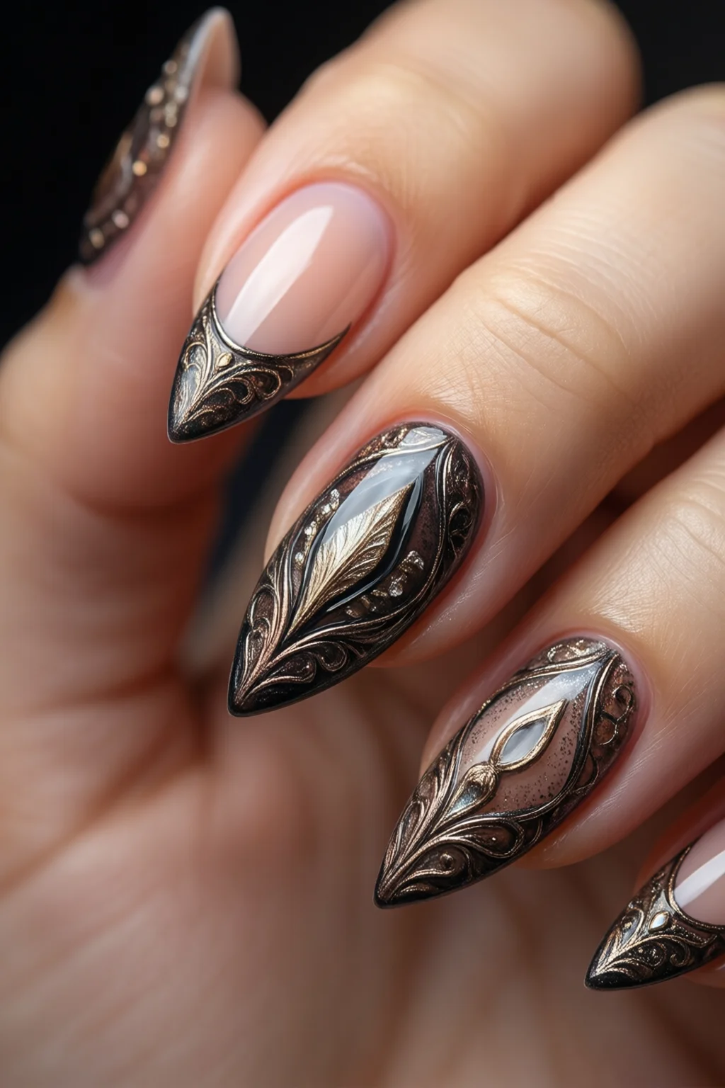 stiletto nail shape