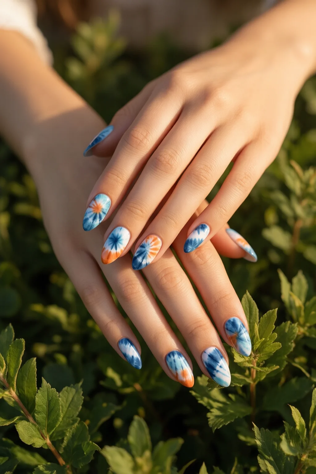 tie dye nails