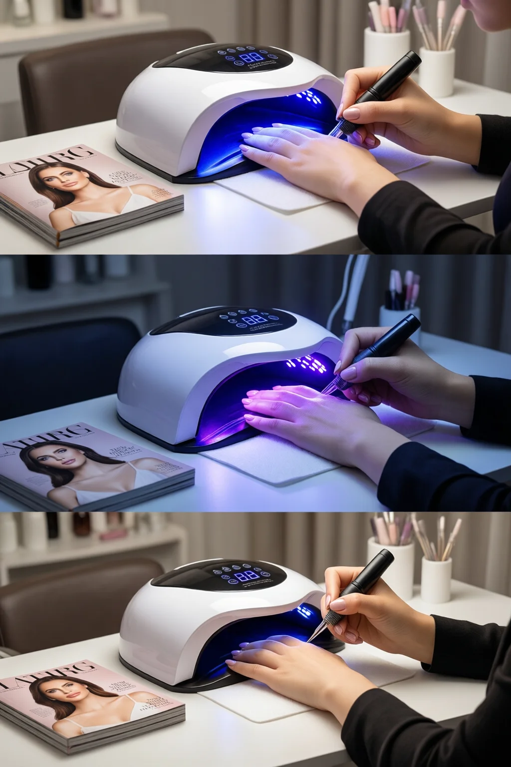 UV vs LED nail lamp