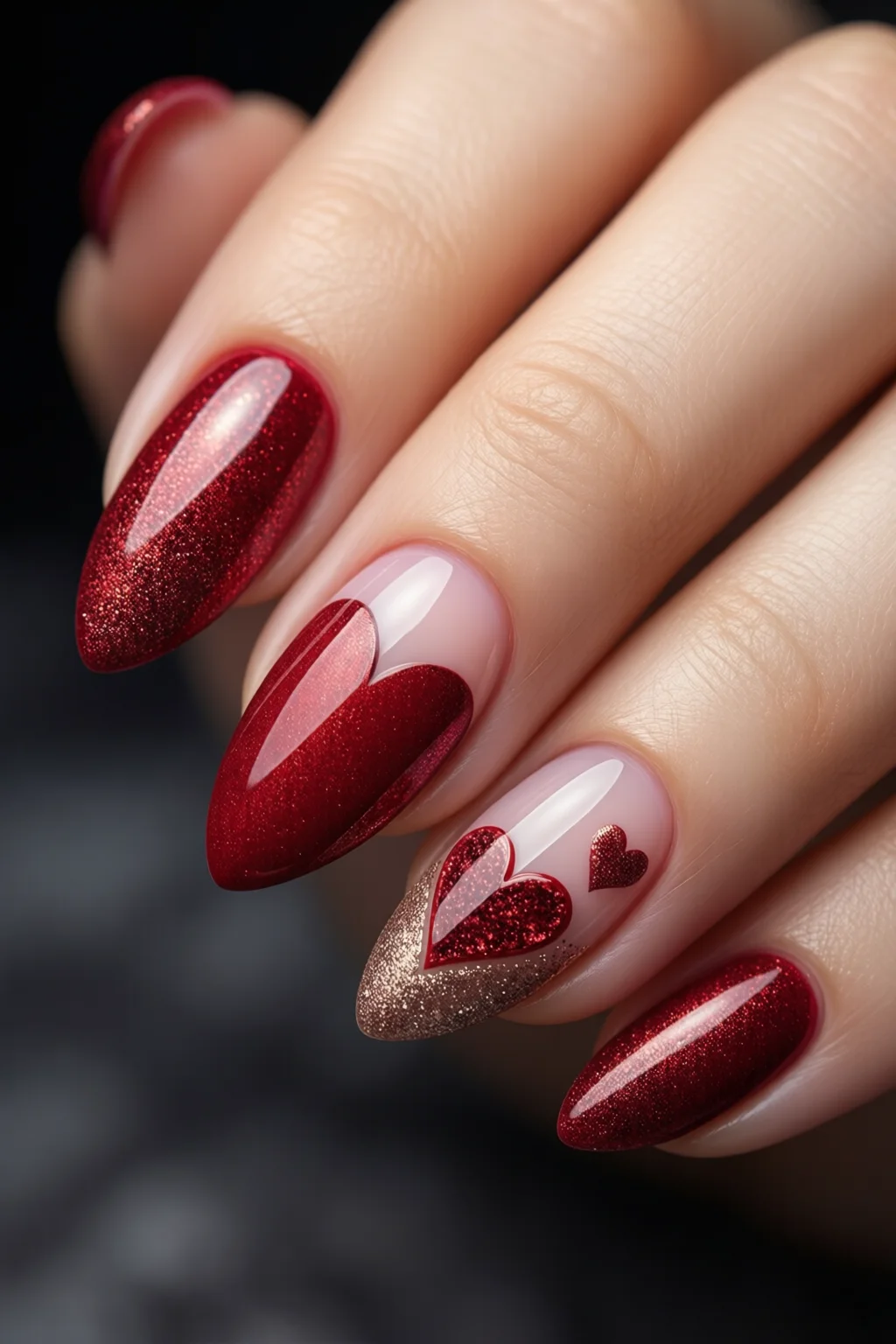 Valentine nails