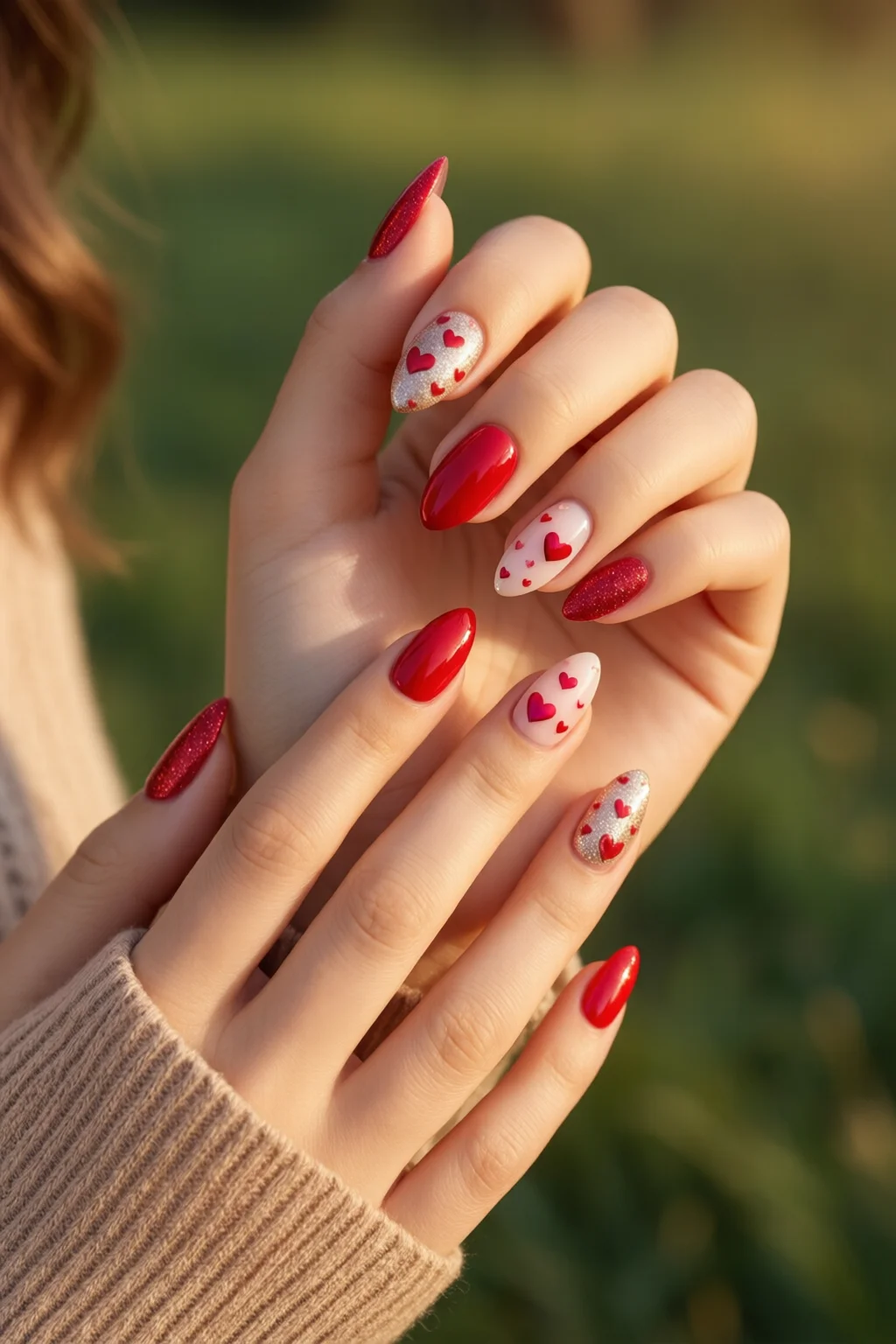 Valentine nails