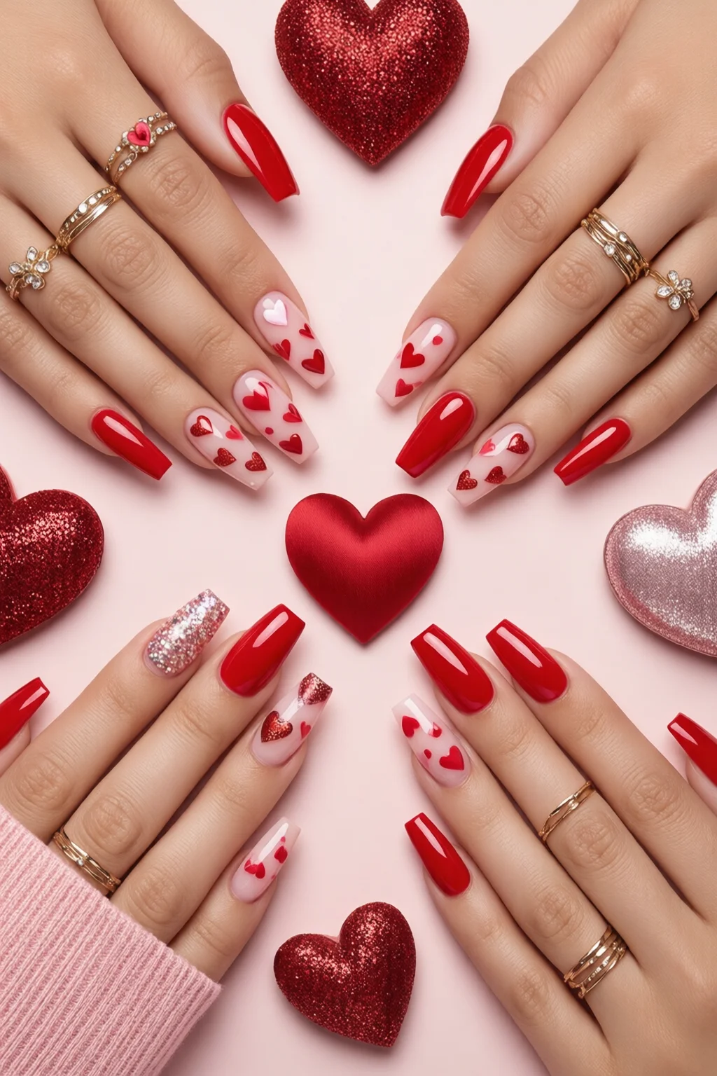 Valentine nails