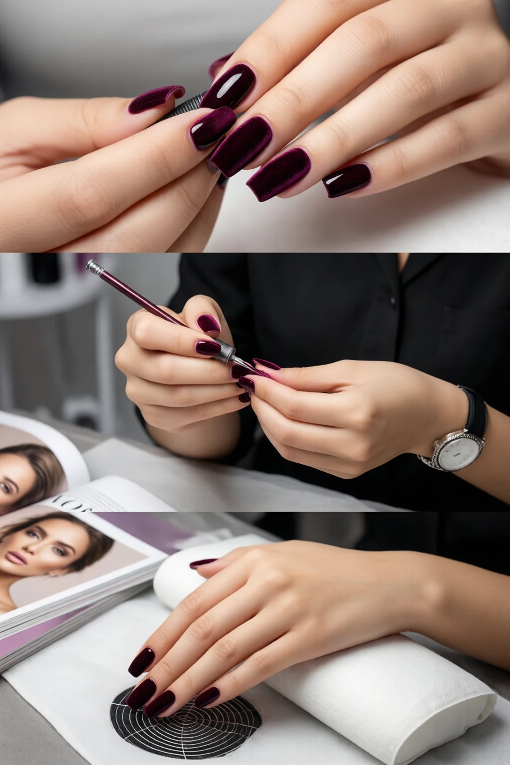 how to do velvet nails