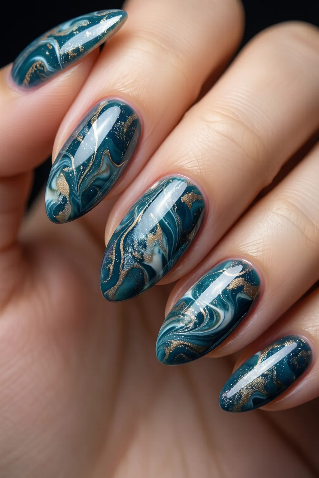 water marble nails