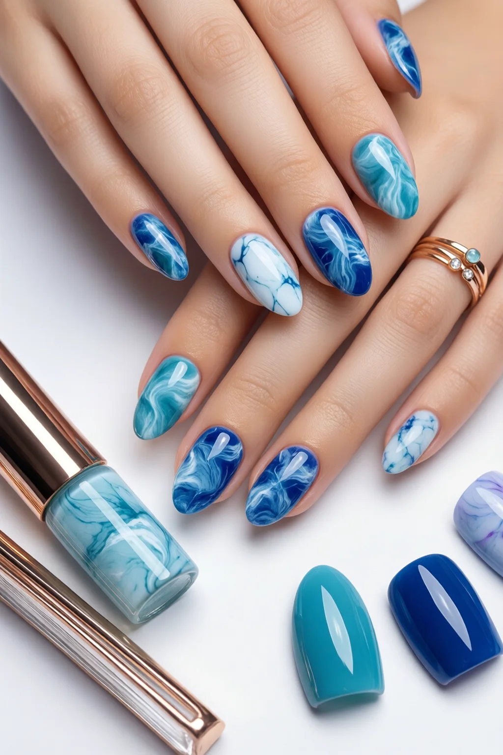 water marble nails