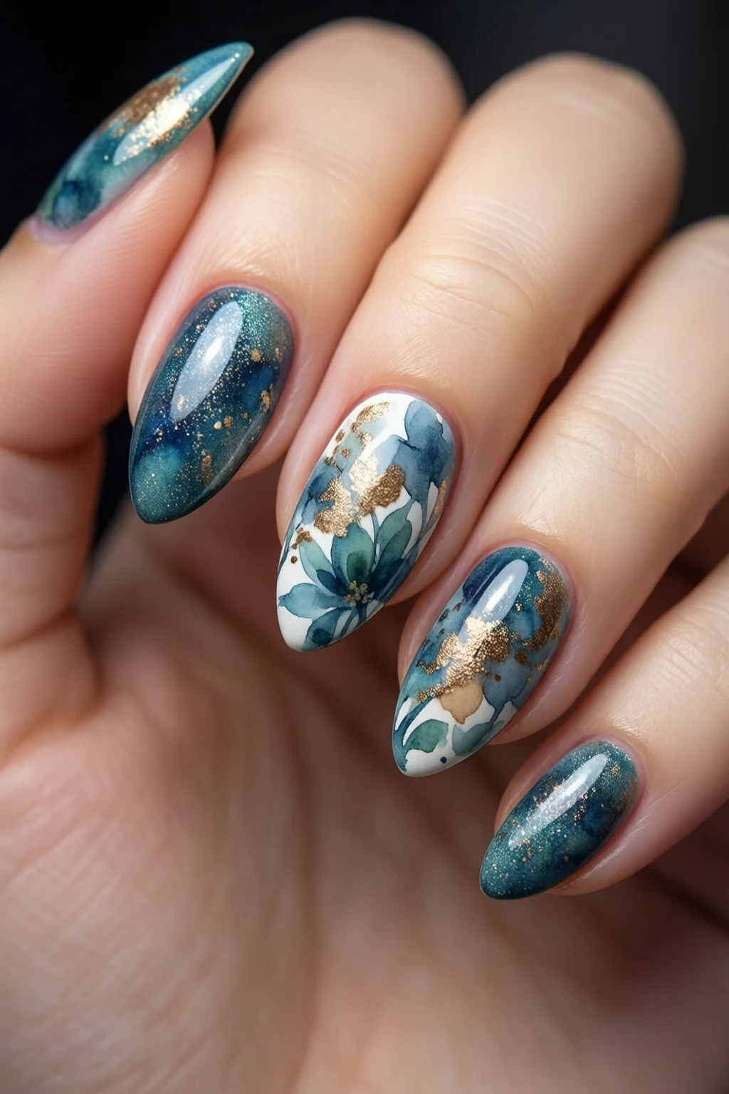 watercolor nails