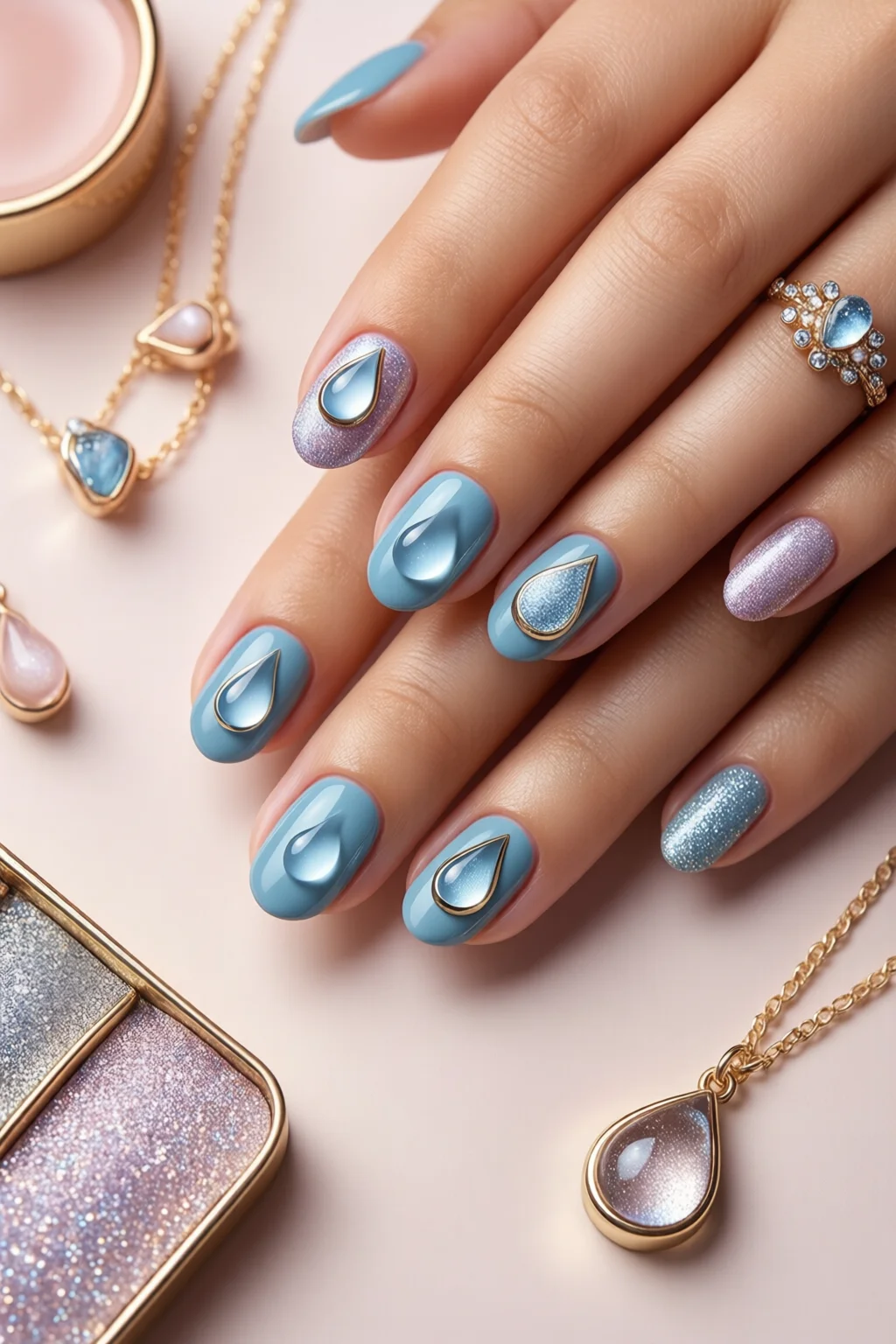 waterdrop nails